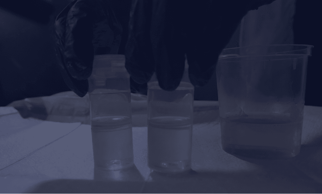 Verelle Court-Ordered Urine Screen™ service by The Verelle Group, showing a laboratory urine testing setup.